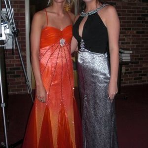 Orange Mermaid Prom Dress